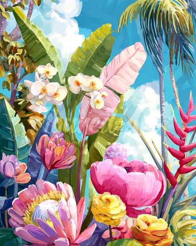 Diamond Painting - Kleurrijke tropische tuin