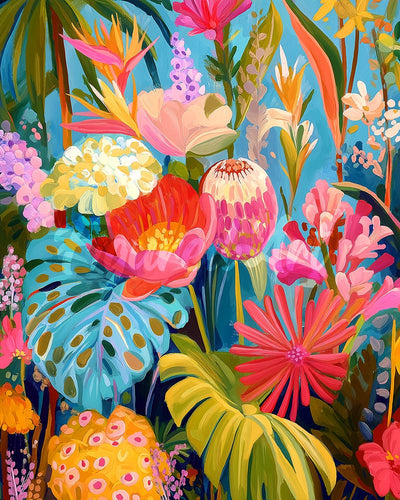 Diamond Painting - Levendige tropische tuin