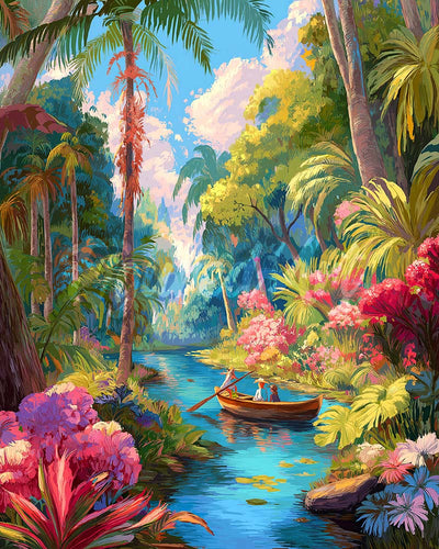 Diamond Painting - Tropische boottocht