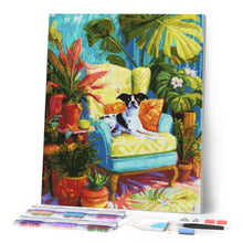 Afbeelding in Gallery-weergave laden, Diamond Painting - Plantenhoek met hond