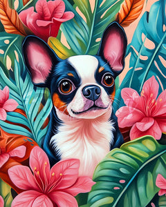 Diamond Painting - Tropische puppy