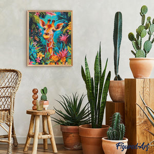 Diamond Painting - Tropische giraf