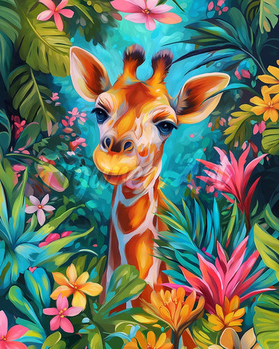 Diamond Painting - Tropische giraf