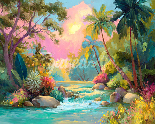Diamond Painting - Tropische beek