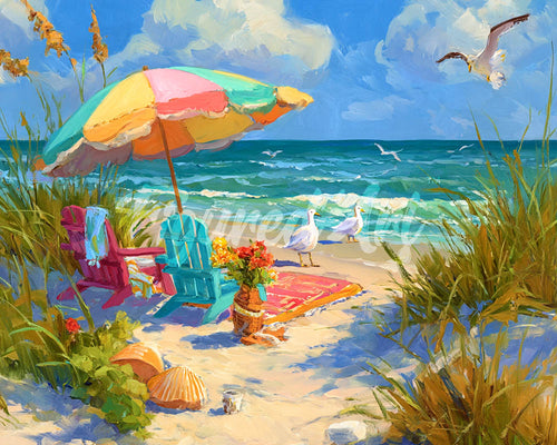 Diamond Painting - Zomer aan de kust