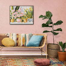 Afbeelding in Gallery-weergave laden, Diamond Painting - Pastelkleurige bloempotten