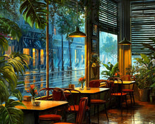Afbeelding in Gallery-weergave laden, Diamond Painting - Cafe voor regenachtige dagen