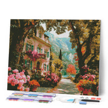 Afbeelding in Gallery-weergave laden, Diamond Painting - Bloeiende Villa aan het Meer