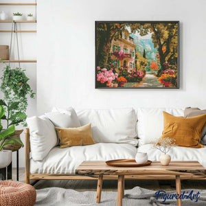 Diamond Painting - Bloeiende Villa aan het Meer