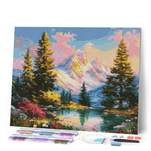 Afbeelding in Gallery-weergave laden, Diamond Painting - Alpiene Gloed bij Zonsondergang
