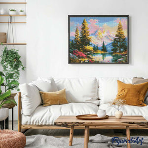 Diamond Painting - Alpiene Gloed bij Zonsondergang