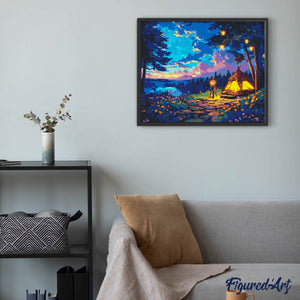 Diamond Painting - Sterrennacht bij het Kamperen