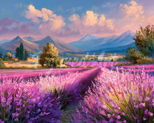 Afbeelding in Gallery-weergave laden, Diamond Painting - Lavendelvelden bij Schemering