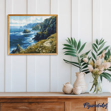 Afbeelding in Gallery-weergave laden, Diamond Painting - Bloemenweide aan de Klif