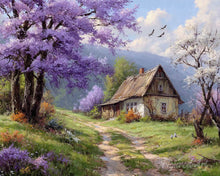 Afbeelding in Gallery-weergave laden, Diamond Painting - Huisje aan de Jacarandalaan