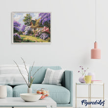 Afbeelding in Gallery-weergave laden, Diamond Painting - Huisje met Seringen-Tuin