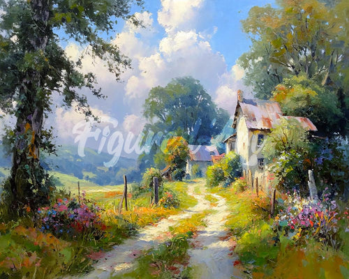 Diamond Painting - Landweg in Bloei