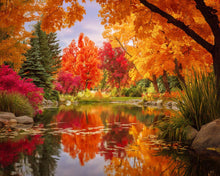 Afbeelding in Gallery-weergave laden, Diamond Painting - Gouden Herfstbomen