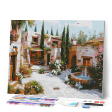 Afbeelding in Gallery-weergave laden, Diamond Painting - Binnenplaats van de Witte Villa