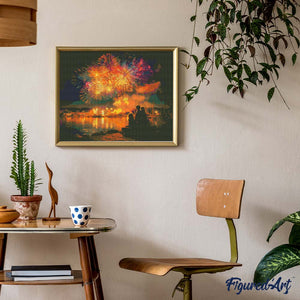 Diamond Painting - Familie en Vuurwerk