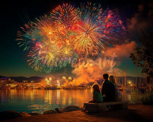 Afbeelding in Gallery-weergave laden, Diamond Painting - Familie en Vuurwerk