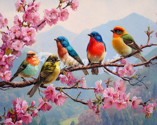 Diamond Painting - De Band van Zangvogels