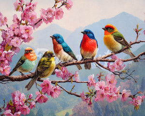 Diamond Painting - De Band van Zangvogels