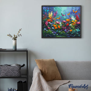 Diamond Painting - Kleurrijke Vlindertuin