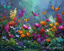Afbeelding in Gallery-weergave laden, Diamond Painting - Kleurrijke Vlindertuin