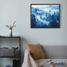 Afbeelding in Gallery-weergave laden, Diamond Painting - Mist tussen de Dennen