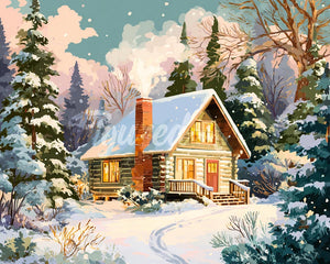 Diamond Painting - Winterhuisje