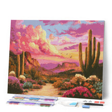 Afbeelding in Gallery-weergave laden, Diamond Painting - Cactusvallei bij Zonsondergang