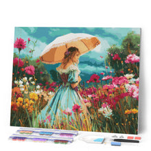 Afbeelding in Gallery-weergave laden, Diamond Painting - Dame van de Wilde Bloemen