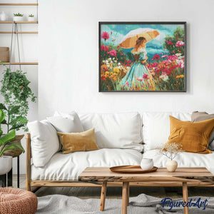 Diamond Painting - Dame van de Wilde Bloemen