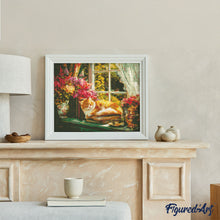 Afbeelding in Gallery-weergave laden, Diamond Painting - Gezellig Raam met Kat