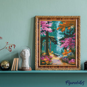 Diamond Painting - Bloeiend Bospaadje