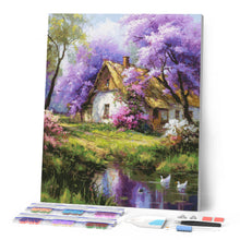 Afbeelding in Gallery-weergave laden, Diamond Painting - Jacarandahuisje