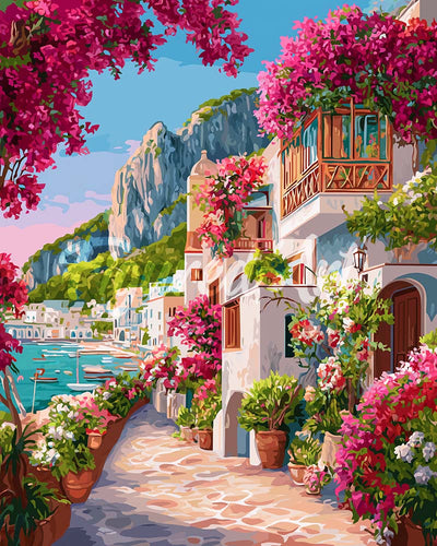 Diamond Painting - Bloemenlaan van Capri