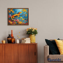 Afbeelding in Gallery-weergave laden, Diamond Painting - Gouden Salamander