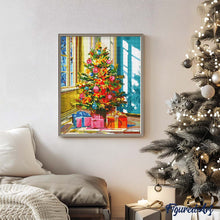 Afbeelding in Gallery-weergave laden, Diamond Painting - Heldere Kerstboom 40x50cm reeds ingelijst