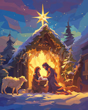 Afbeelding in Gallery-weergave laden, Diamond Painting - Stille Nacht 40x50cm reeds ingelijst