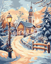 Afbeelding in Gallery-weergave laden, Diamond Painting - Pad naar de Kapel 40x50cm reeds ingelijst