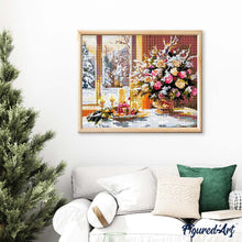 Afbeelding in Gallery-weergave laden, Diamond Painting - Romantische Kerstavond 40x50cm reeds ingelijst