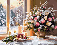 Afbeelding in Gallery-weergave laden, Diamond Painting - Romantische Kerstavond 40x50cm reeds ingelijst