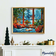 Afbeelding in Gallery-weergave laden, Diamond Painting - Knusse Winteravond 40x50cm reeds ingelijst