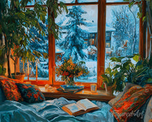 Afbeelding in Gallery-weergave laden, Diamond Painting - Knusse Winteravond 40x50cm reeds ingelijst