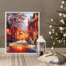 Afbeelding in Gallery-weergave laden, Diamond Painting - Kerst tijdens het Gouden Uur