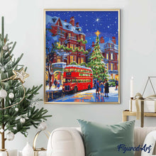 Afbeelding in Gallery-weergave laden, Diamond Painting - Kerststraat in Londen