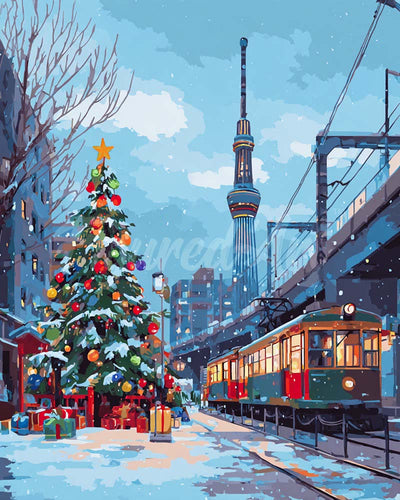 Diamond Painting - Kerst in Tokio
