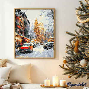 Diamond Painting - Winterstraat in New York